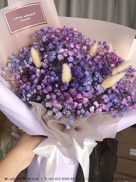 Purple Baby Breath Bouquet - Situs Jual Dan Kirim Bunga Online